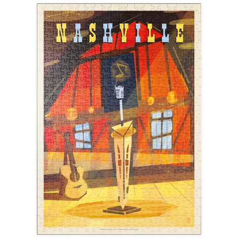 puzzleplate Nashville, TN: Grand Ole Opry (Mod Design), Vintage Poster 500 Puzzle