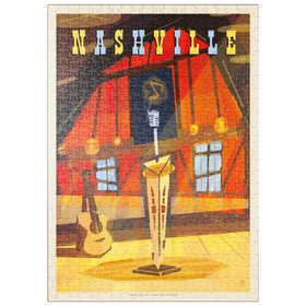 Darstellung des Puzzle Motivs Nashville, TN: Grand Ole Opry (Mod Design), Vintage Poster - Puzzleteile: 500