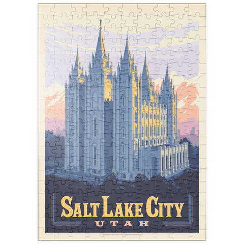 puzzleplate Salt Lake City, Utah: Temple Square, Vintage Poster 200 Puzzle