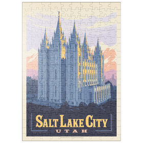 Darstellung des Puzzle Motivs Salt Lake City, Utah: Temple Square, Vintage Poster - Puzzleteile: 200