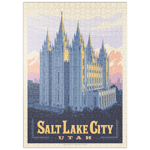 puzzleplate Salt Lake City, Utah: Temple Square, Vintage Poster 500 Puzzle