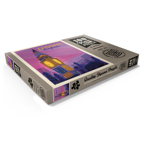 Darstellung des Puzzle Motivs England: London, Big Ben Mod Design, Vintage Poster - Puzzleteile: 100