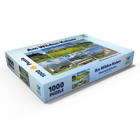 Alternative Darstellung des Puzzle-Motivs Am Wilden Kaiser: Ellmau, Scheffau und Going in Tirol – Puzzleteile: 1000