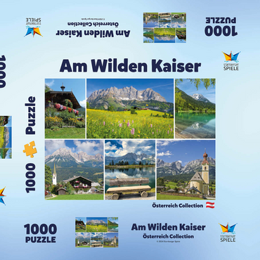 Am Wilden Kaiser: Ellmau, Scheffau und Going in Tirol 1000 Puzzle Schachtel 3D Modell