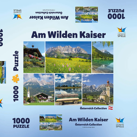 Am Wilden Kaiser: Ellmau, Scheffau und Going in Tirol 1000 Puzzle Schachtel 3D Modell