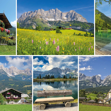 Am Wilden Kaiser: Ellmau, Scheffau und Going in Tirol 500 Puzzle 3D Modell