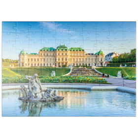 Darstellung des Puzzle Motivs Schloss Belvedere in Wien, Österreich - Puzzleteile: 100