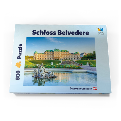 Schloss Belvedere in Wien, Österreich 500 Puzzle Schachtel Ansicht3