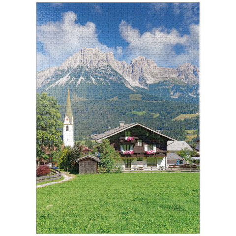 puzzleplate Ellmau am Wilden Kaiser in Tirol, Österreich 1000 Puzzle