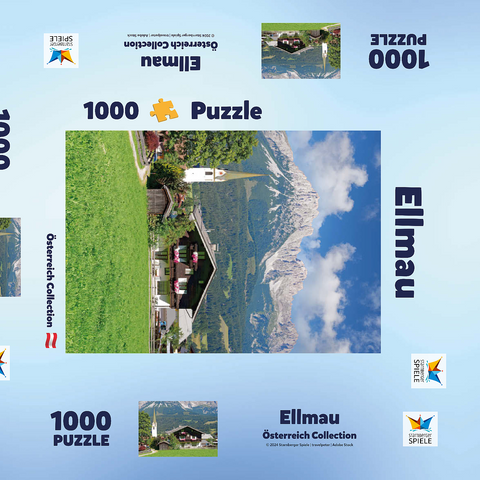 Ellmau am Wilden Kaiser in Tirol, Österreich 1000 Puzzle Schachtel 3D Modell