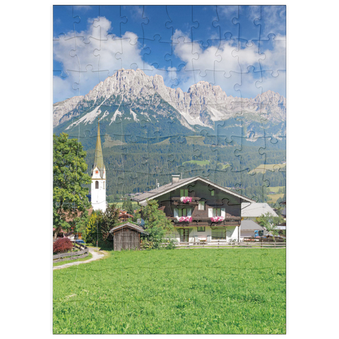 puzzleplate Ellmau am Wilden Kaiser in Tirol, Österreich 100 Puzzle