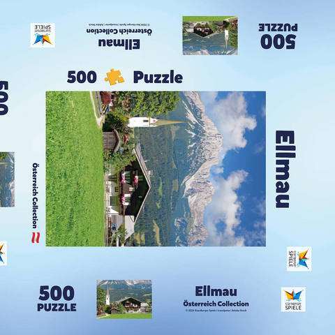 Ellmau am Wilden Kaiser in Tirol, Österreich 500 Puzzle Schachtel 3D Modell