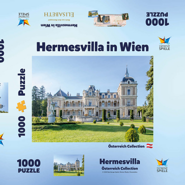 Hermesvilla in Wien, Österreich 1000 Puzzle Schachtel 3D Modell