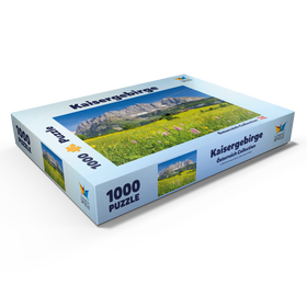 Alternative Darstellung des Puzzle-Motivs Bauernhaus vor dem Wilden Kaiser, Österreich, Tirol - Kaisergebirge – Puzzleteile: 1000