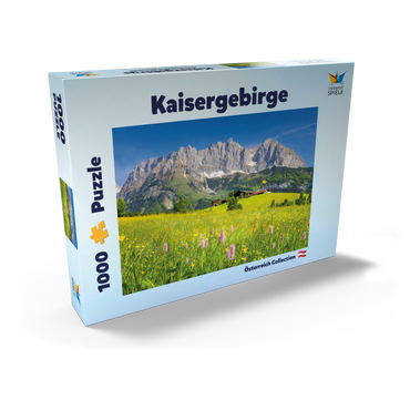 Bauernhaus vor dem Wilden Kaiser, Österreich, Tirol - Kaisergebirge 1000 Puzzle Schachtel Ansicht2