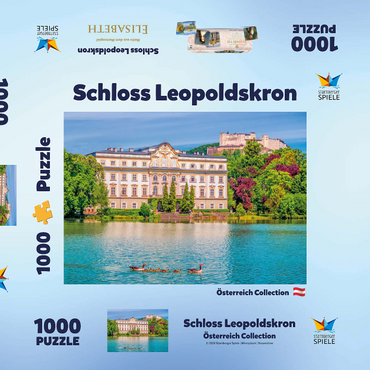 Schloss Leopoldskron bei Salzburg, Österreich 1000 Puzzle Schachtel 3D Modell