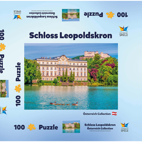 Schloss Leopoldskron bei Salzburg, Österreich 100 Puzzle Schachtel 3D Modell