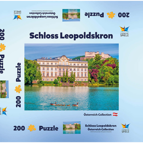 Schloss Leopoldskron bei Salzburg, Österreich 200 Puzzle Schachtel 3D Modell