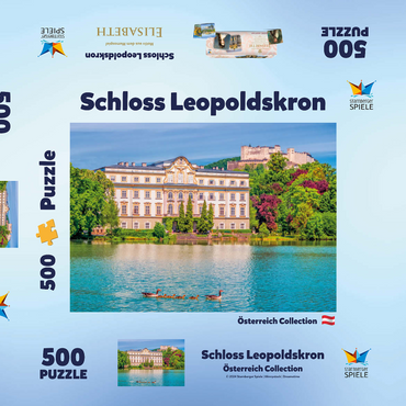 Schloss Leopoldskron bei Salzburg, Österreich 500 Puzzle Schachtel 3D Modell