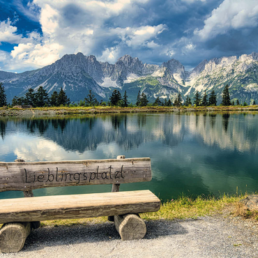 Lieblingsplatzl am Wilden Kaiser, Österreich, Tirol - Kaisergebirge, Astbergsee 100 Puzzle 3D Modell