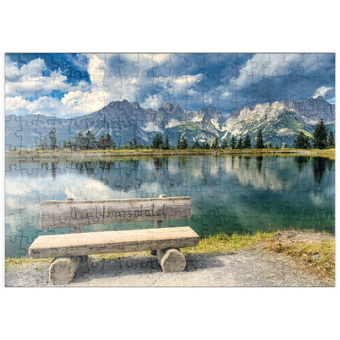 puzzleplate Lieblingsplatzl am Wilden Kaiser, Österreich, Tirol - Kaisergebirge, Astbergsee 200 Puzzle