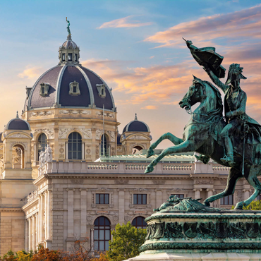 Statue auf dem Heldenplatz in Wien, Naturhistorisches Museum - Österreich 1000 Puzzle 3D Modell