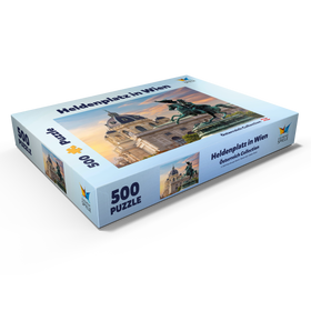 Darstellung des Puzzle Motivs Statue auf dem Heldenplatz in Wien, Naturhistorisches Museum - Österreich - Puzzleteile: 500