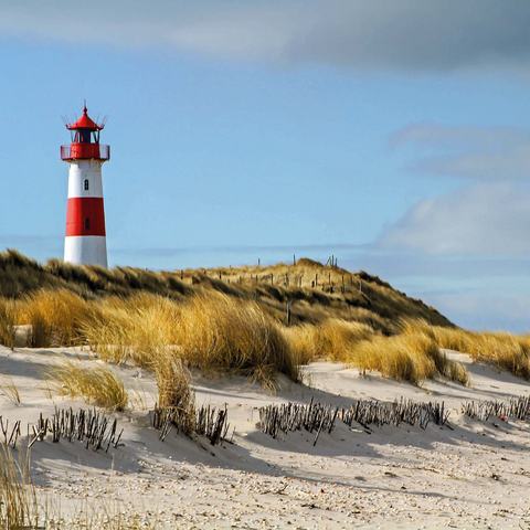 Leuchtturm von List auf der Insel Sylt, Nordsee - Deutschland 1000 Puzzle 3D Modell