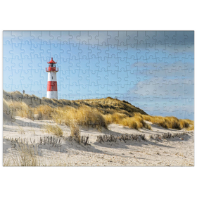 Darstellung des Puzzle Motivs Leuchtturm von List auf der Insel Sylt, Nordsee - Deutschland - Puzzleteile: 200