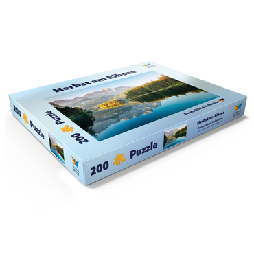 Herbstlandschaft am Eibsee mit Wettersteingebirge und Zugspitze, Alpenmotiv - Bayern 200 Puzzle Schachtel Ansicht1