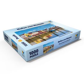 Darstellung des Puzzle Motivs Hafen von Husum, Nordfriesland, Nordsee, Schleswig-Holstein - Puzzleteile: 1000