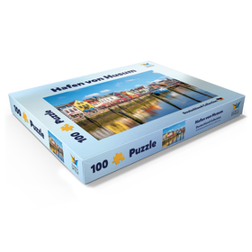 Darstellung des Puzzle Motivs Hafen von Husum, Nordfriesland, Nordsee, Schleswig-Holstein - Puzzleteile: 100