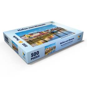 Darstellung des Puzzle Motivs Hafen von Husum, Nordfriesland, Nordsee, Schleswig-Holstein - Puzzleteile: 500