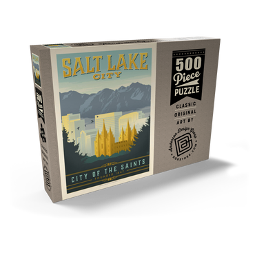 Salt Lake City, Utah, Vintage Poster 500 Puzzle Schachtel Ansicht2