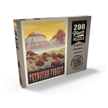 Darstellung des Puzzle Motivs Petrified Forest National Park: Painted Hills, Vintage Poster 200 Puzzle Schachtel Ansicht2