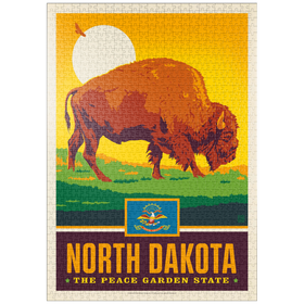 Darstellung des Puzzle Motivs North Dakota: The Peace Garden State - Puzzleteile: 1000