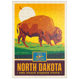 Darstellung des Puzzle Motivs North Dakota: The Peace Garden State - Puzzleteile: 100