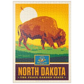 Darstellung des Puzzle Motivs North Dakota: The Peace Garden State - Puzzleteile: 500