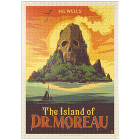 Darstellung des Puzzle-Motivs The Island Of Dr. Moreau: H.G. Wells – Puzzleteile: 1000
