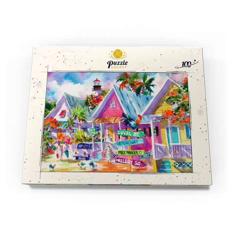 Conch Republic – Aquarellkunst 100 Puzzle Schachtel Ansicht3