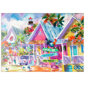 Darstellung des Puzzle Motivs Conch Republic – Aquarellkunst - Puzzleteile: 100
