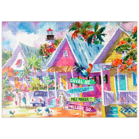 Darstellung des Puzzle-Motivs Conch Republic – Aquarellkunst – Puzzleteile: 200