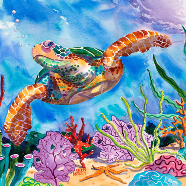 Reef Rider – Aquarellkunst 1000 Puzzle 3D Modell