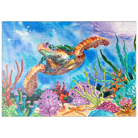 puzzleplate Reef Rider – Aquarellkunst 100 Puzzle