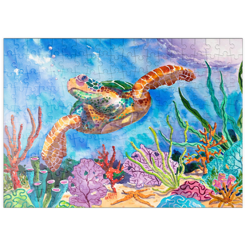 puzzleplate Reef Rider – Aquarellkunst 200 Puzzle