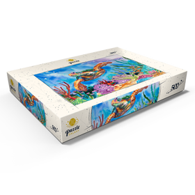 Darstellung des Puzzle Motivs Reef Rider – Aquarellkunst - Puzzleteile: 500