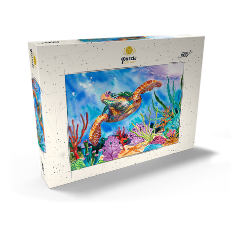 Reef Rider – Aquarellkunst 500 Puzzle Schachtel Ansicht2