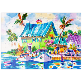 Darstellung des Puzzle Motivs Das Leben genießen – Aquarellkunst - Puzzleteile: 100