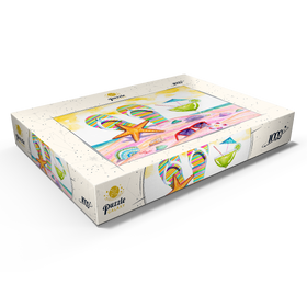 Alternative Darstellung des Puzzle-Motivs 5 O'clock Somewhere – Aquarellkunst – Puzzleteile: 1000