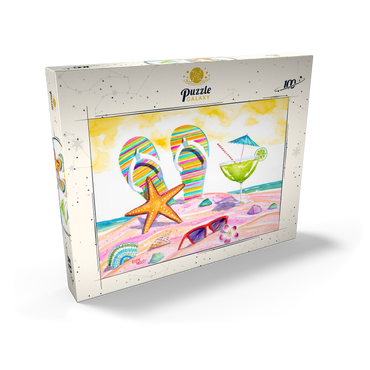 5 O'clock Somewhere – Aquarellkunst 100 Puzzle Schachtel Ansicht2